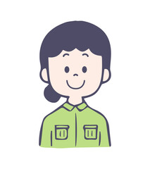 作業着の女性