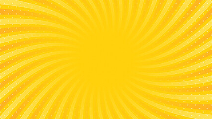 Yellow Sun Rays Retro with Paper Texture Background. Abstract Burst Sun Rays Pattern Design. Vector Spiral Twist Illustration.