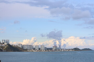 Thermal power plants emitting smoke