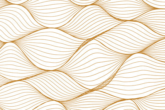 Tropical leaf line art wallpaper background vector. Natural monstera and banana leaves pattern design in minimalist linear.	