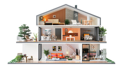 Dollhouse - Crisp Detailed AI Image with a Whimsical Touch PNG