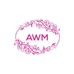 AWM logo design template vector. AWM Business abstract connection vector logo. AWM icon circle logotype. 