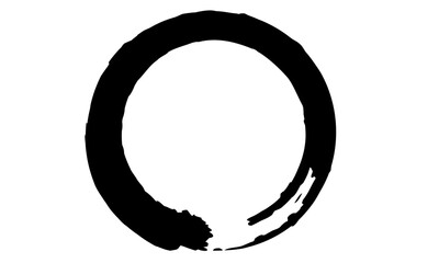 筆　丸　かすれ　円　和風　円相　手描き