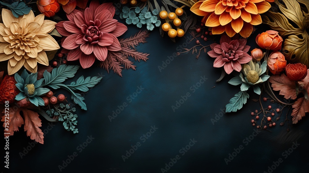 Aufkleber computer graphics of abstract floral psychedelic background stylization of colored chaotic stickers 