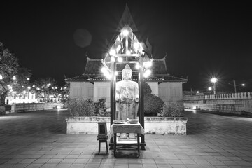 Sandstone Buddha statues from the Ayutthaya period are displayed at Chankasem Palace. Ayutthaya...