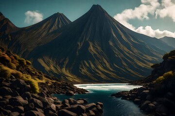 mountain generated by AI technology  