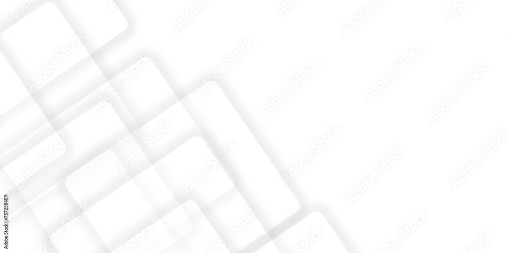 Poster : abstract white line with square shape shadow background. vector illustration, white business style