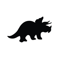 Dinosaur silhouettes vector illustration isolated on white background. Prehistoric animal vector silhouette. Black dinosaur silhouettes for kids. 