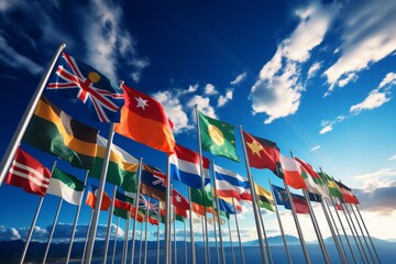 World flags - diverse collection of national flags available for purchase on stock photo platform