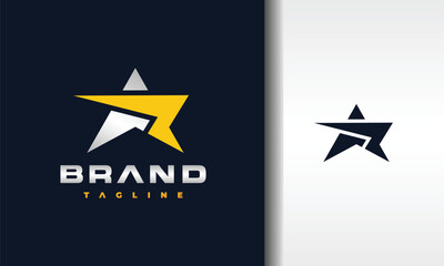 stars and lightning geometric logo