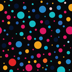 pattern seamles color drops black background