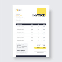 Minimal invoice design template