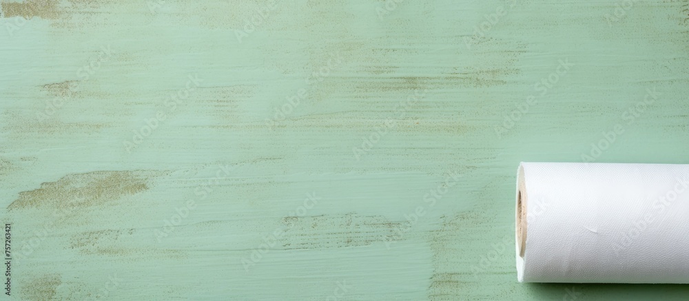 Aufkleber a roll of toilet paper is placed on a vibrant green grass surface, creating a contrast of textures a