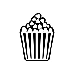 Popcorn simple icon isolated on white background