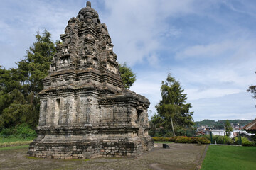 Well restored Buddhist temple of Bima in Dieng plateau, Wonosobo
