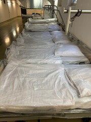 Fototapeta na wymiar hospital beds