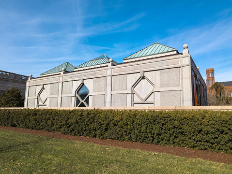 Washington, D.C. US - 12.16.2023: Arched Entryway to the Smithsonian Institution's National Museum of Asian Art