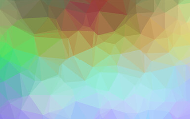 Light Multicolor, Rainbow vector triangle mosaic texture.