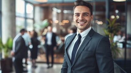 Fototapeta premium Confident Businessman in Formal Suit