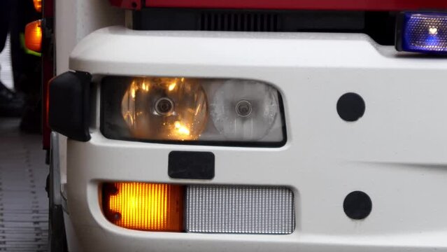 alarm is working on the fire truck