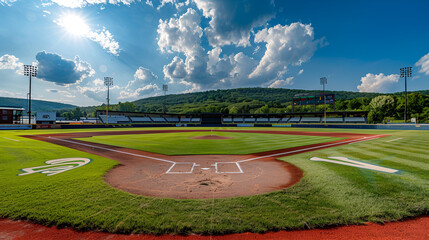 Howard J. Lamade Stadium Williamsport Pennsylvania, Famous Baseball Stadium Hosting Little League World Series, Sports Venue, Generative AI

