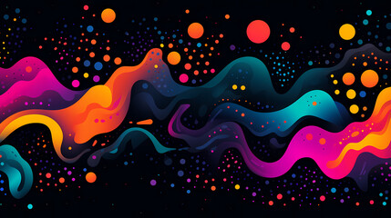abstract grunge brush halftone vector on black background