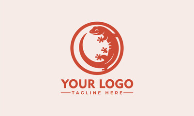 Gecko Circle Logo Vector Enhancing Business Identity