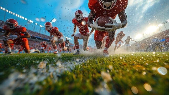 rugby team playing aggressively