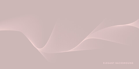 Abstract light violet backdrop with wavy light pink line elements. 3D modern wave curve abstract presentation background. Luxury background. Simple and soft light purple, pink background.  - 757273048