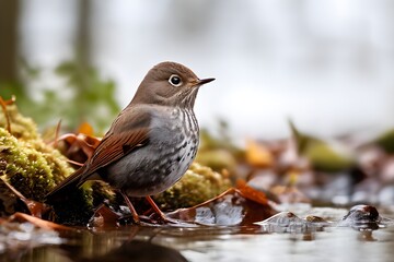 european dipper captured mid flight