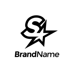 Modern and Stylist Initial S Star Logo