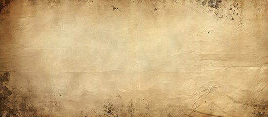 A closeup of a weathered piece of brown paper resembling wood with beige tints and shades. It has a...