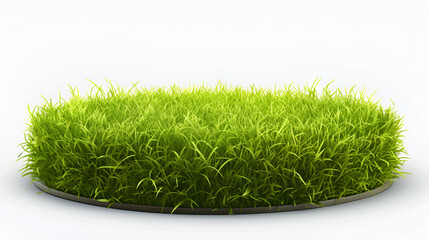 Grass Podium. Grass Platform and Easter Inscription, Natural Easter Decoration, Spring Holiday Concept, Generative AI

