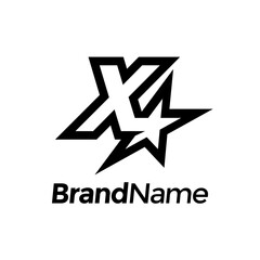Obraz premium Modern and Stylist Initial X Star Logo