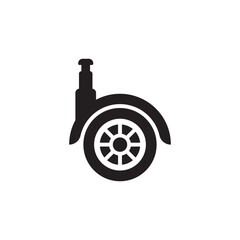 Caster Wheel Icon Vector Art Illustration - obrazy, fototapety, plakaty