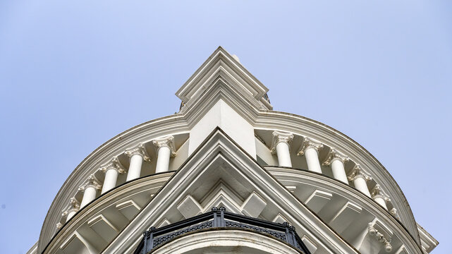 Abstract architecture symmetry, Madrid, Spain