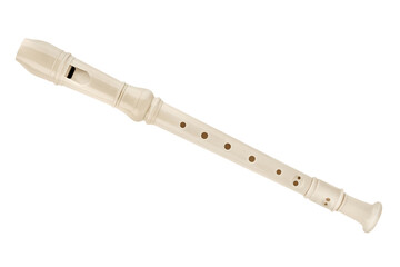 Recorder Flute isolated on white background