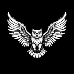 Obraz premium Owl - Minimalist and Flat Logo - Vector illustration
