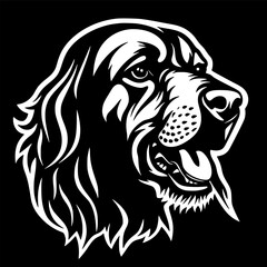 Rhodesian - Black and White Isolated Icon - Vector illustration