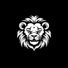 Lion Baby | Black and White Vector illustration