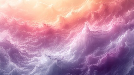 A soft and dreamy background made of colorful clouds using pastel hues like lavender, purple and peach. Concept: background for different design projects. - obrazy, fototapety, plakaty