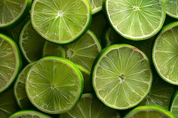 Fruit pattern of lime slices