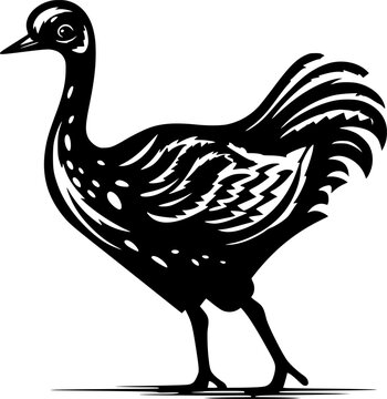 recommend clip art: Dodo - Black and White Isolated Icon - Vector illustration