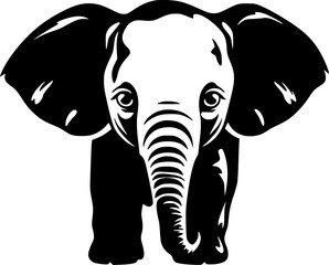 Fototapeta premium Elephant Baby - Minimalist and Flat Logo - Vector illustration