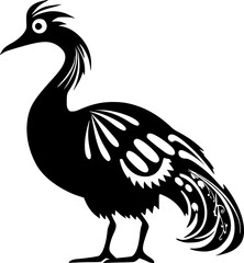 Dodo | Black and White Vector illustration