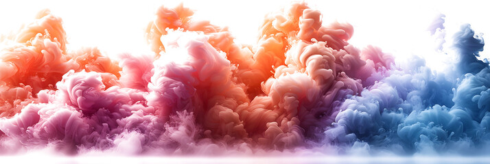 A whimsical pastel color explosion dancing on a blank canvas.