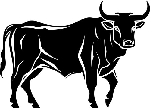 recommend clip art: Bull - Minimalist and Flat Logo - Vector illustration