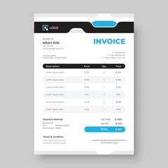 Obraz premium Abstract modern business invoice template