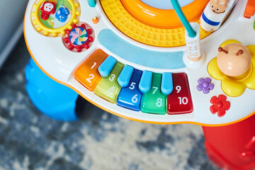 A children's piano toy for the development of fine motor skills and musical hearing of children.