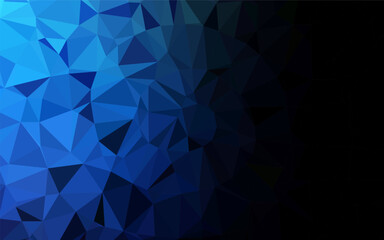 Obraz premium Dark BLUE vector triangle mosaic cover.